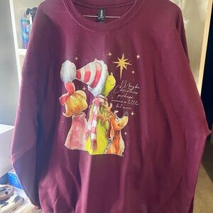 Men's Maroon Graphic Sweater